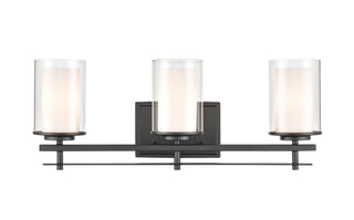 Huderson 3-Light Vanity Matte Black