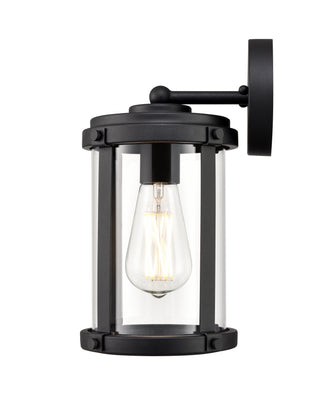 1-Light Outdoor Wall Sconce Textured Black