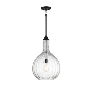 Brandon 1-Light Pendant in Matte Black Matte Black