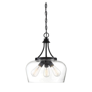 Octave 3-Light Pendant in Black Black