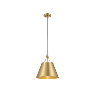 Willis 1-Light Pendant in Warm Brass Warm Brass