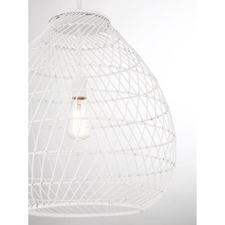 Maya 1-Light Pendant in Bisque White