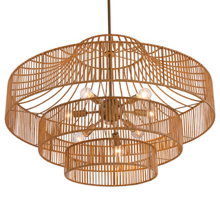 Medlock 8-Light Outdoor Chandelier in Burnished Brass