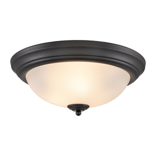 Helena 15'' Wide 3-Light Flush Mount - Black