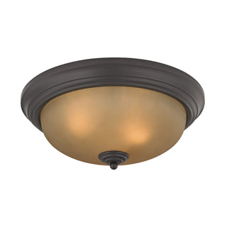 Huntington 15'' Wide 3-Light Flush Mount - Oil Rubbed Bronze