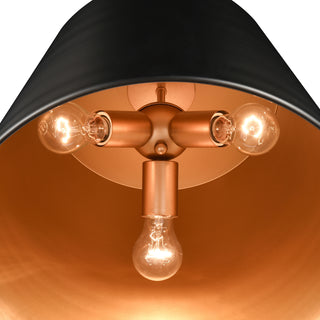 Allson 3-Light Pendant Light Matte Black