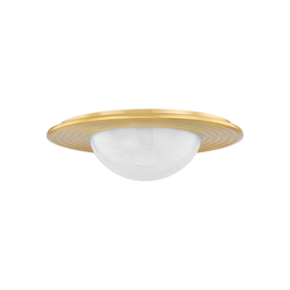 GERALDTON Flush Mount with Aged Brass Finish