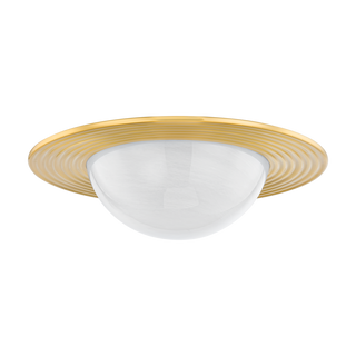 GERALDTON Flush Mount with Aged Brass Finish