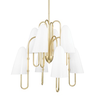 Slate Hill Chandelier with Aged Brass Finish