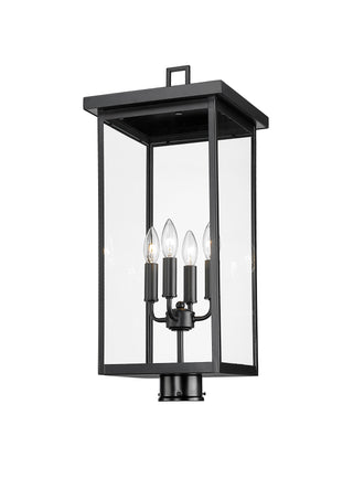 Barkeley 4-Light Outdoor Post Lantern Powder Coated Black