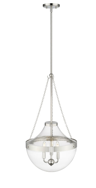 Clarra 3-Light Pendant Light Polished Nickel