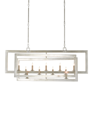 Middleton Silver Rectangular Chandelier