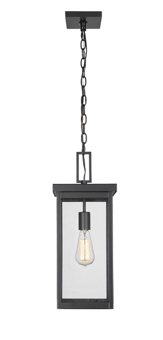 Barkeley 1-Light Outdoor Hanging Lantern Powder Coated Black