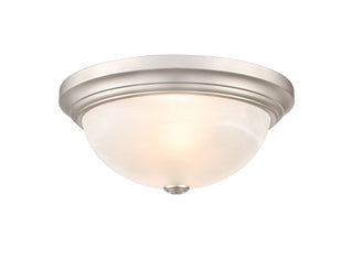 2-Light Flushmount Ceiling Light Satin Nickel