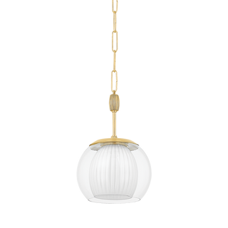 CLEMENTON PENDANT with AGED BRASS Finish