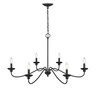 Delvona 6-Light Chandelier Ceiling Light Matte Black
