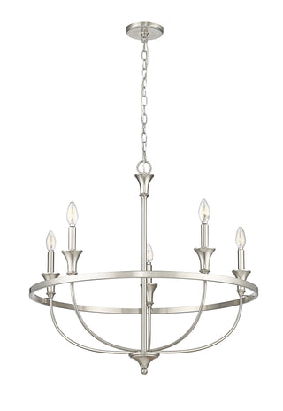 Emery 5-Light Chandelier Ceiling Light Brushed Nickel