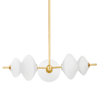 Barrow Chandelier with Aged Brass Finish