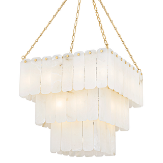 MOISSANITE CHANDELIER with AGED BRASS Finish