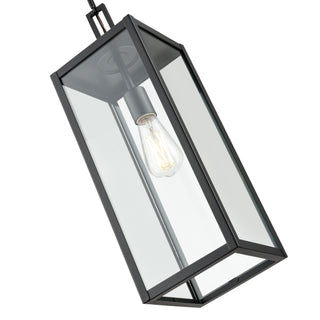 1-Light Outdoor Hanging Lantern - Powder Coated Black