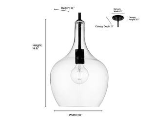 Lamara 1-Light Pendant Light Matte Black