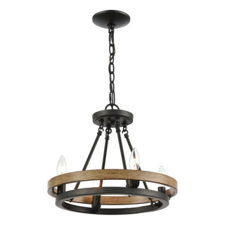 Ramsey 16'' Wide 4-Light Chandeliers - Matte Black