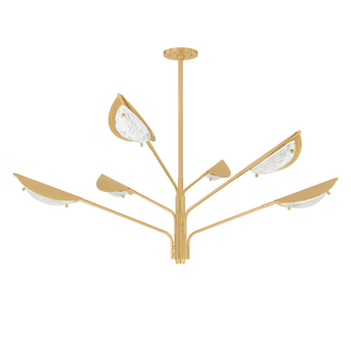 LEVIN Chandelier with AGED BRASS Finish