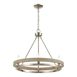 Ramsey 24'' Wide 6-Light Chandeliers - Satin Nickel