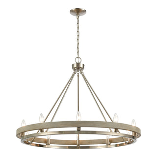 Ramsey 34'' Wide 10-Light Chandeliers - Satin Nickel