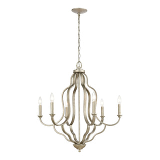 Lanesboro 27'' Wide 6-Light Chandeliers - Dusted Silver