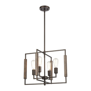 Zinger 20'' Wide 4-Light Chandeliers - Oil Rubbed Bronze