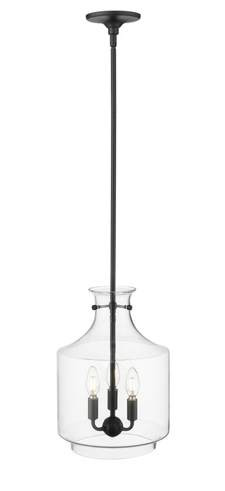 Mahannah 3-Light Pendant Light Matte Black