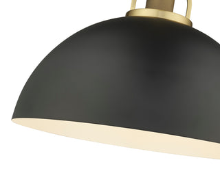 Artistan 1-Light Pendant Light Vintage Brass/Matte Black