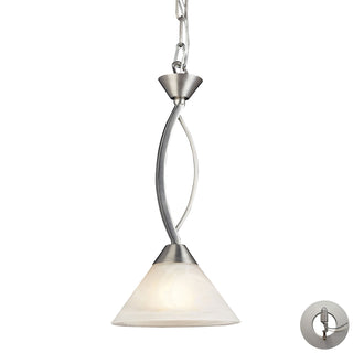 Elysburg 7'' Wide 1-Light Mini Pendant - Satin Nickel (Includes Adapter Kit)