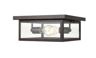 Evanton 2-Light Outdoor Flush Mount - Powder Coated Bronze