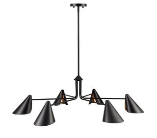 Warhol 6-Light Chandelier Ceiling Light Matte Black