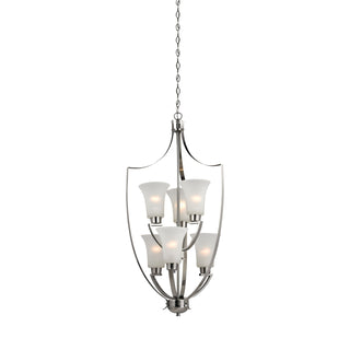 Foyer 21'' Wide 6-Light Chandeliers - Brushed Nickel