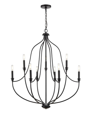 Senoia 9-Light Chandelier Ceiling Light Matte Black