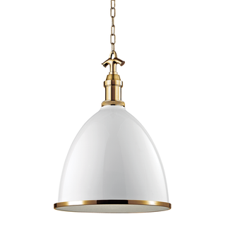 Viceroy Pendant White/aged Brass