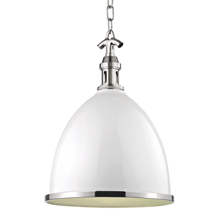 Viceroy Pendant White/polished Nickel Combo