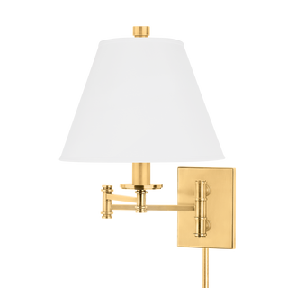 Claremont Wall Sconce with Aged Brass Finish