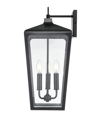 Brooks 3-Light Outdoor Wall Sconce Powder Coated Black