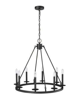 Florence 8-Light Chandelier Ceiling Light Matte Black