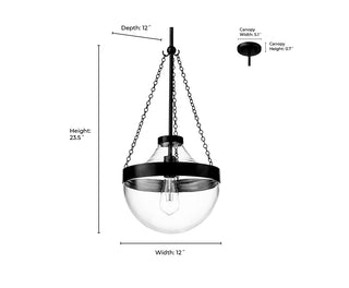 Clarra 1-Light Pendant light Modern Gold