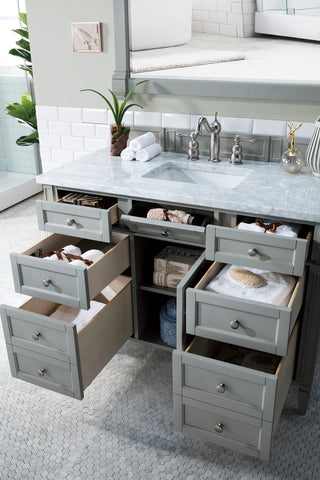 48 Inch Brittany Freestanding Vanity in Urban Gray / Carrara White Top