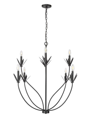 Primrose 8-Light Chandelier Ceiling Light Matte Black
