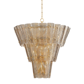 CASSIAN Chandelier with Vintage Gold Leaf Finish