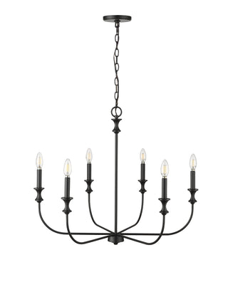 Savanne 6-Light Chandelier Ceiling Light Matte Black