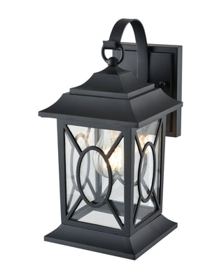 Allbert 1-Light Outdoor Wall Sconce Powder Coated Black