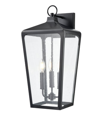 Brooks 3-Light Outdoor Wall Sconce Powder Coated Black